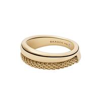 Skagen Anillo para mujer de acero inoxidable 32021920, 5,5, Sin piedras preciosas, 5.5, Oro claro