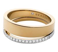 Skagen Anillo Para Mujer Kariana, Longitud: 2 Cm, Acero Inoxidable Dorado, SKJ1451998, 5.5, Tono Oro y Plata