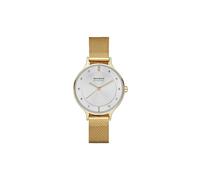 Skagen Anita Lille Reloj para Mujer, Movimiento de Cuarzo con Correa de Acero o Piel, 30MM, Tono Oro y Blanco