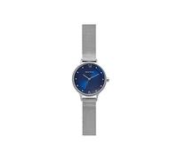 Skagen Anita Lille Reloj para Mujer, Movimiento de Cuarzo con Correa de Acero o Piel, 30MM, Tono Plata y Azul