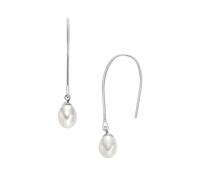 SKAGEN Boucles d'oreilles à tirer Agnethe Pearl White Poire d'eau douce pour Femme, SKJ1834040
