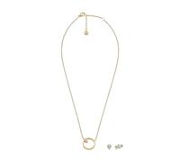 Skagen Collar con colgante de anillo de acero inoxidable o semiprecioso con cierre de mosquetón para mujer