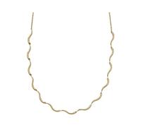 Skagen Collar Mujer, Collar Cadena Wave Acero Inoxidable, Dorado