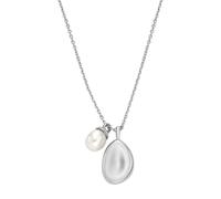 Skagen Collar para mujer en acero inoxidable o semipreciosas con cierre de langosta Colgante de perlas