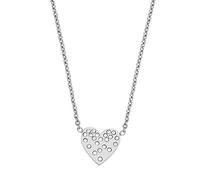 Skagen Collar Para Mujer Kariana, Longitud: 457.2mm+70mm, Ancho: 11.5mm, Altura: 11mm Collar De Acero Inoxidable Plateado, SKJ1683040