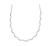 Skagen Collar para mujer, Wave Collar de cadena de acero inoxidable, Oro Rosa
