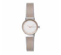 Skagen Freja reloj para mujer, movimiento de cuarzo con correa de acero o piel, Tono oro rosa y tono plata, 26MM