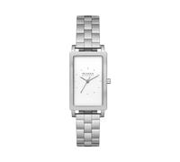 Skagen Hagen reloj para mujer, movimiento de cuarzo con correa de acero o piel, Blanco y plata, 22MM
