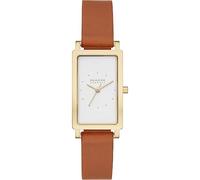 Skagen Hagen Reloj para Mujer, Movimiento de Cuarzo con Correa de Acero o Piel, Tono Oro, 22MM