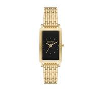 Skagen Hagen reloj para mujer, movimiento de cuarzo con correa de acero o piel, Tono dorado y negro, 43MM