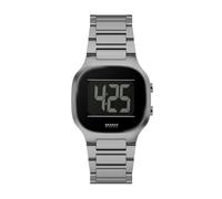 Skagen Mellem Reloj Digital para Hombre, Movimiento LCD con Correa de Acero Inoxidable o Cuero
