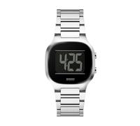 Skagen Mellem Reloj Digital para Hombre, Movimiento LCD con Correa de Acero Inoxidable o Cuero