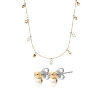 Skagen Mujer Collar y Pendientes Agnethe Perla en Acero Inoxidable Dorado, Set