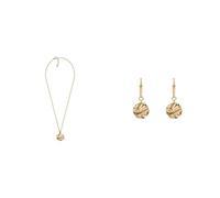 Skagen Mujer Collar y Pendientes Moderne Stak en Acero Inoxidable Dorado, Set