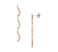 Skagen Pendientes de acero inoxidable o semipreciosos en tono dorado para mujer con cierre de poste