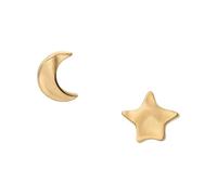 Skagen Pendientes de acero inoxidable o semipreciosos en tono dorado para mujer con cierre de poste