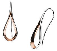Skagen Pendientes para mujer en Acero Inoxidable o Semipreciosos con Cierre de Alambre Abierto, Oro Brillante, Dorado brillante
