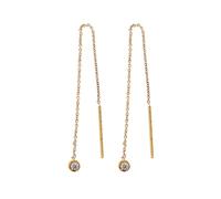 Skagen Pendientes para mujer en Acero Inoxidable o Semipreciosos con Cierre de Alambre Abierto, Oro Metálico