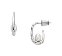 SKAGEN Pendientes para Mujer en Acero Inoxidable o Semipreciosos con Cierre Posterior de Pasador, Cáliz de Plata