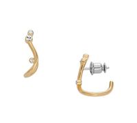 SKAGEN Pendientes para Mujer en Acero Inoxidable o Semipreciosos con Cierre Posterior de Pasador, Dorado