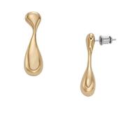 SKAGEN Pendientes para Mujer en Acero Inoxidable o Semipreciosos con Cierre Posterior de Pasador, Tono Oro