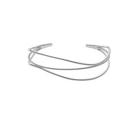 Skagen Pulsera brazalete de acero inoxidable y semipreciosas con puño para mujer