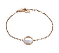 Skagen Pulsera Para Mujer Agnethe, 11 mm X 11 mm X 1.3 mm Colgante Oro Rosa Acero Inoxidable Pulsera, SKJ0999791