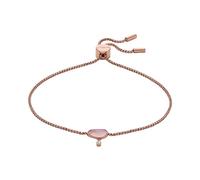 Skagen Pulsera para Mujer Sea Glass, Pulsera cadena cristal rosa, Longitud: 216mm, Ancho: 9.5mm, Altura: 10mm, SKJ1706791, Oro y rosa