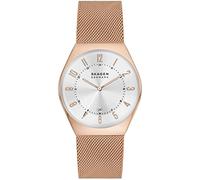Skagen Reloj Grenen para Hombre, Movimiento de Cuarzo a Tres Agujas con Correa de Acero o Piel