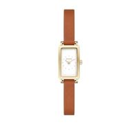 Skagen Reloj Hagen para Mujer, Movimiento de Cuarzo a Dos Agujas con Correa de Acero o Piel, Marrón Moca, 30 mm