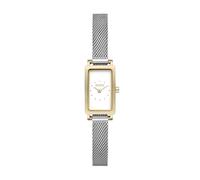 Skagen Reloj Hagen para Mujer, Movimiento de Cuarzo a Dos Agujas con Correa de Acero o Piel, Tono Oro y Plata, 30 mm
