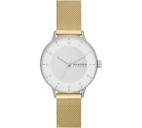 Skagen RIIS Reloj para Mujer, Movimiento de Cuarzo con Correa de Acero o Piel