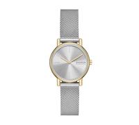 Skagen Signatur Lille Reloj para Mujer, Movimiento de Cuarzo a Dos Agujas en Tono Dorado con Correa de Acero o Piel, 30 mm, Tono Oro Y Plata
