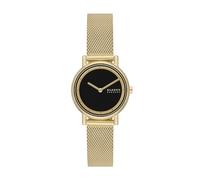 Skagen Signatur reloj para mujer, movimiento de cuarzo con correa de acero o piel, Tono dorado y negro, 30MM