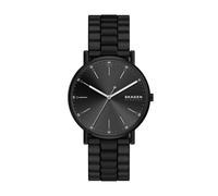 Skagen Signatur - Reloj de acero inoxidable negro de tres manecillas para hombre