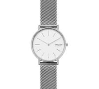 Skagen Reloj para mujer Signatur – cuarzo, correa acero o piel, gris/blanco, 38 mm