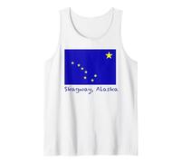 Skagway, Recuerdo de Bandera de Alaska Estados Unidos Camiseta sin Mangas