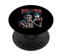 Skål to The Dead - Funny Viking Drinking PopSockets PopGrip Adhesivo