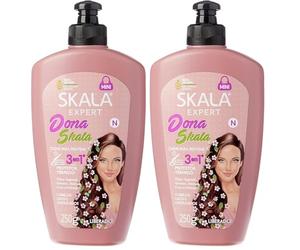-Skala Expert- Crema para Peinar "Dona" 250gr - 100% vegano - Con aceites vegetales que fortalecen y dan brillo al cabello (Paquete de 2)