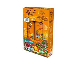 -Skala Expert- Kit de champú + acondicionador de mango y castaño do Pará - 650ml - Champú Mango y Castaña do Pará - 650ml - Recupera la hidratación y reduce el frizz.