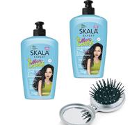 SKALA Expert Maíz Cachos - Crema para tratamiento de cabellos rizados - Fórmula 2 en 1, efecto acondicionamiento y desenredante - Definición de rizos fuerza y resistencia (2 protectores térmicos