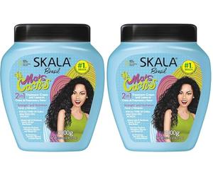 -SKALA EXPERT- Mascarilla/Acondicionador/Crema de Peinado "Mais CACHOS" -1000ml- 100% Vegano - Rizos con volumen. (Paquete de 2)