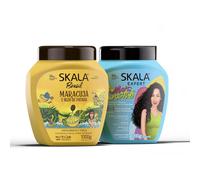 Skala Hair Type 3ABC - Cachos de Mais y Combo de Fruta de la Pasin - Los rizos de hidrato eliminan el frizz para el cabello rizado - 2 en 1 trat