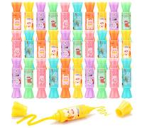 SKAMORI Detalle Cumpleaños Infantil, 30 Piezas Mini Subrayadores Pastel a Doble Punta, 6 Colores con Motivo de Osito, Ideal Regalos Cumpleaños Niños Colegio & Regalos para Invitados