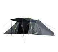 Skandika Daytona XXL - 6 Personas - Tienda de campaña Familiar - cúpula - 3 x cabinas - mosquiteras (Gris Oscuro/Verde)