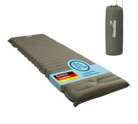 skandika Dromluft - Colchón Hinchable Individual/Set de 2, 205 x 65 cm, Bomba de pie integrada, Botones a presión para unir colchones, Resistente al Agua, 8 cm de Grosor