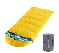 Skandika Dundee Junior - Saco Dormir para niños - 175 x 70 cm - Funda compresió (Amarillo)