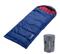 Skandika Dundee Junior - Saco Dormir para niños - 175 x 70 cm - Funda compresió (Azul)