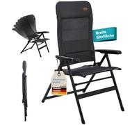 skandika Lepola L/XL/Taburete | Silla Plegable de Aluminio, Respaldo Alto y Regulable en 7 Posiciones, Acolchada, Plegable, reposacabezas (1XL)