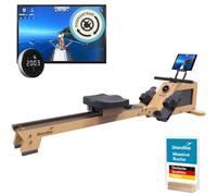 Skandika Máquina de Remo para Uso doméstico Torin P6-G | para Entrenamiento de Fuerza - accionamiento Propio - Freno magnético de 32 Niveles - Compatible con Bluetooth